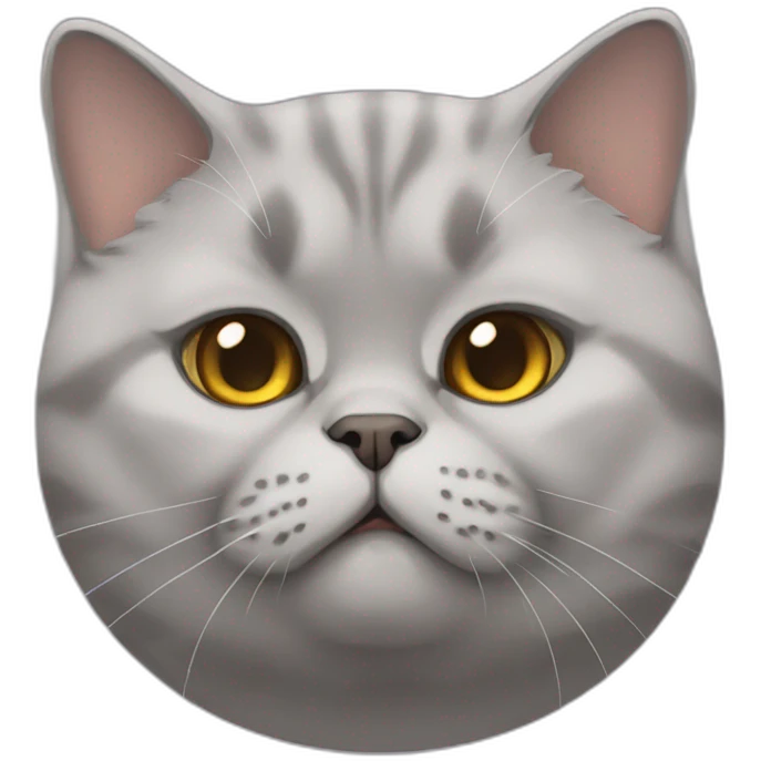 Chubby British shorthaired cat emoji
