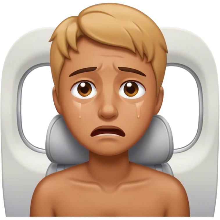 Crying on an airplane emoji