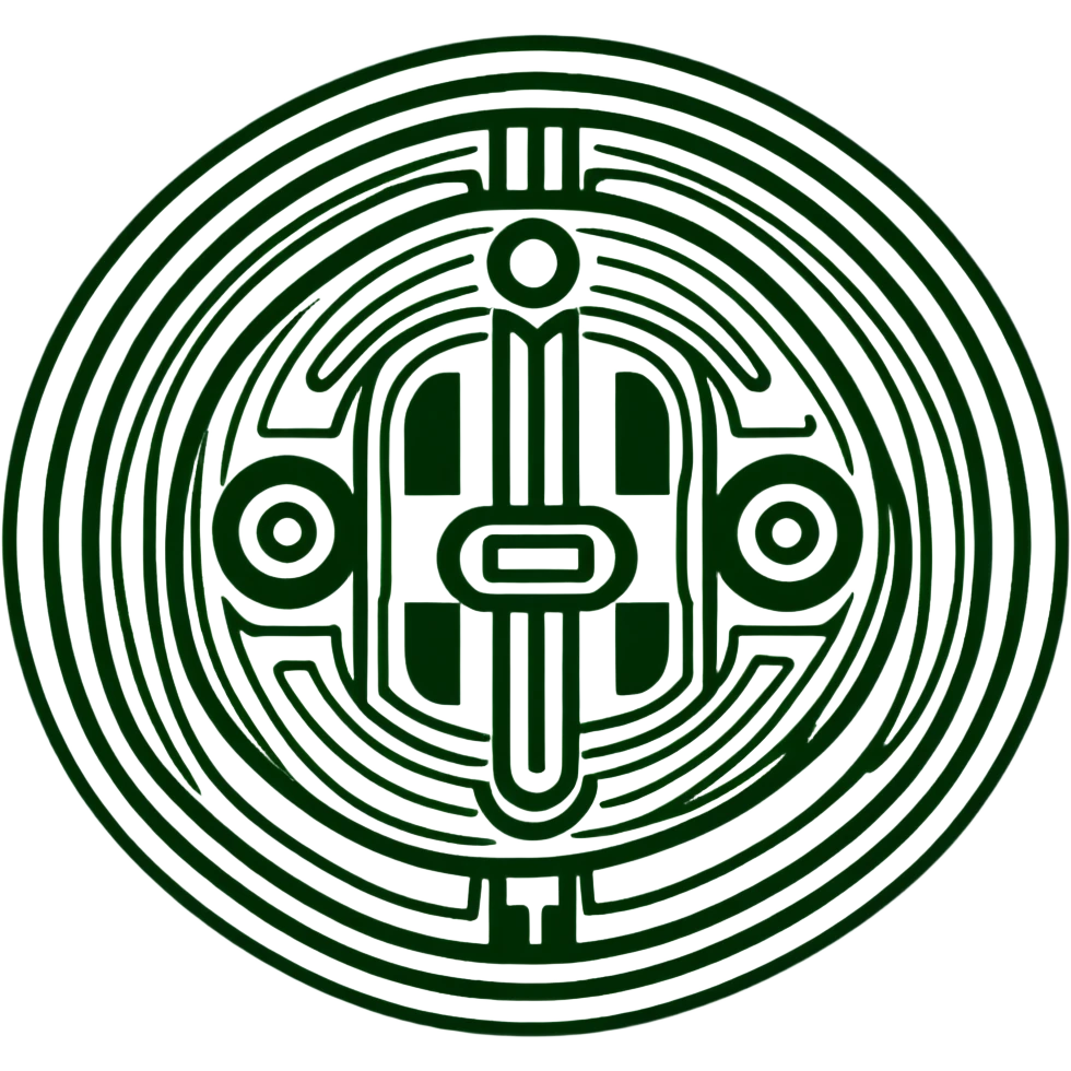 Authentic ancient Maya glyph for communication, pure white background with dark green line art only, minimal geometric shapes, no modern elements emoji
