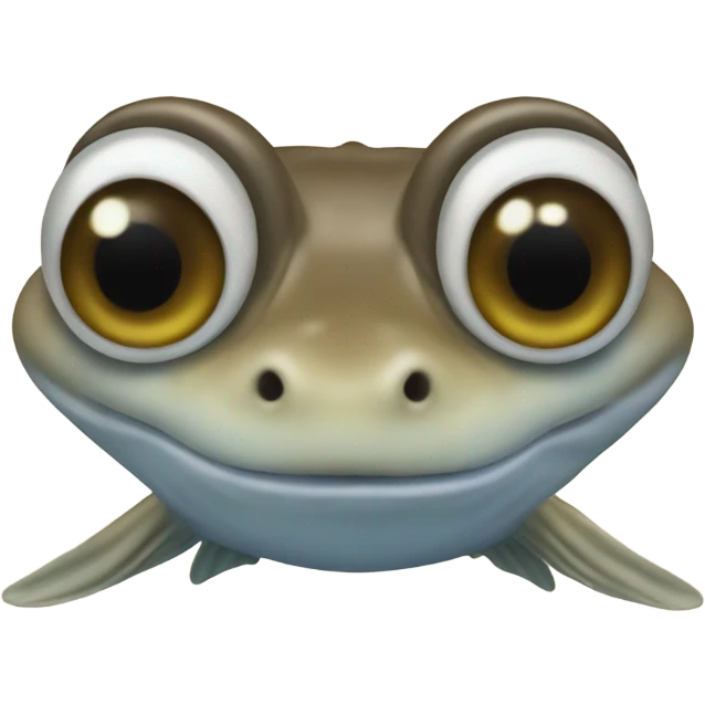 Mudskipper from front with bulging eyes emoji