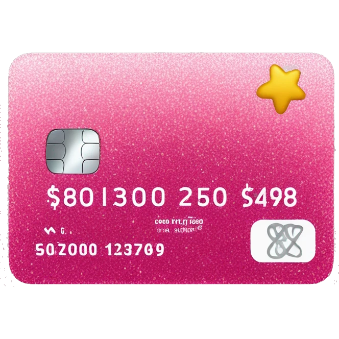 pink sparkle mastercard Credit card  emoji