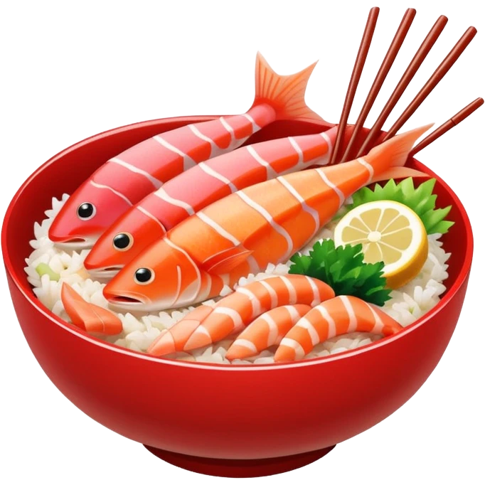 sashimi and seafood donburi emoji