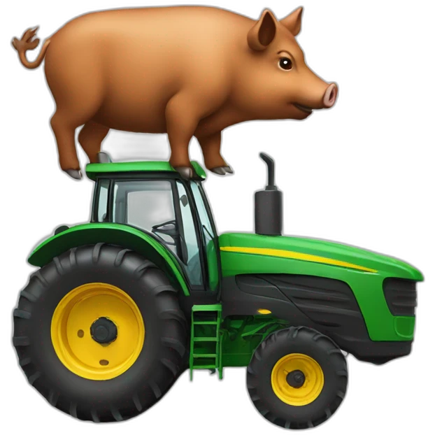 boar on tractor emoji