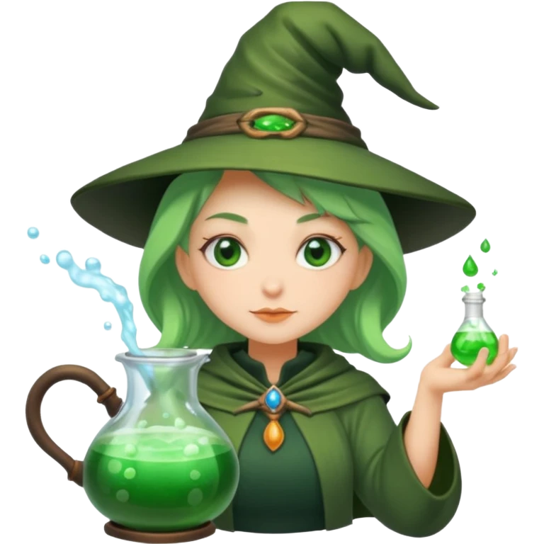 green witch cooking potion emoji