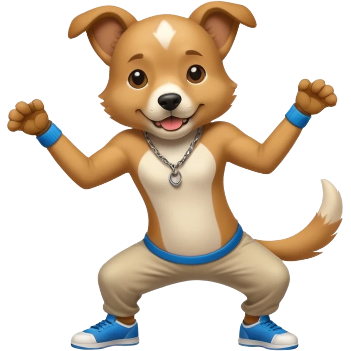 Dog break dancing emoji