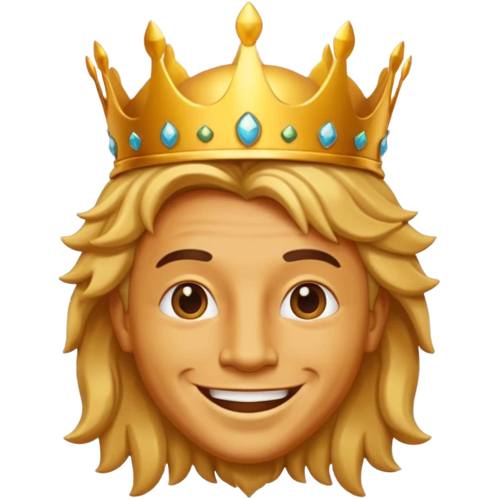 golden king of sun head emoji