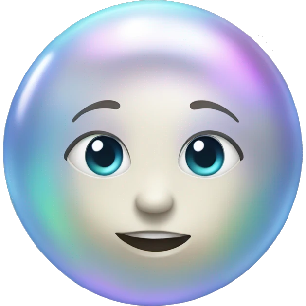 an iridescent pearl emoji