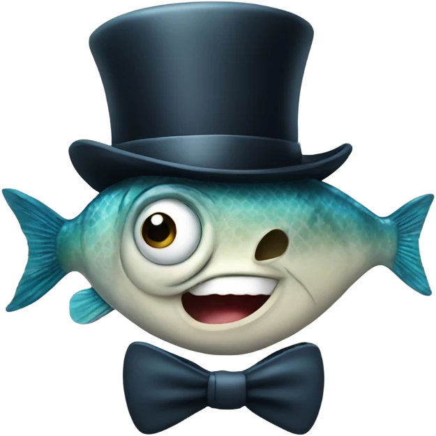 Fish with a bowler hat emoji
