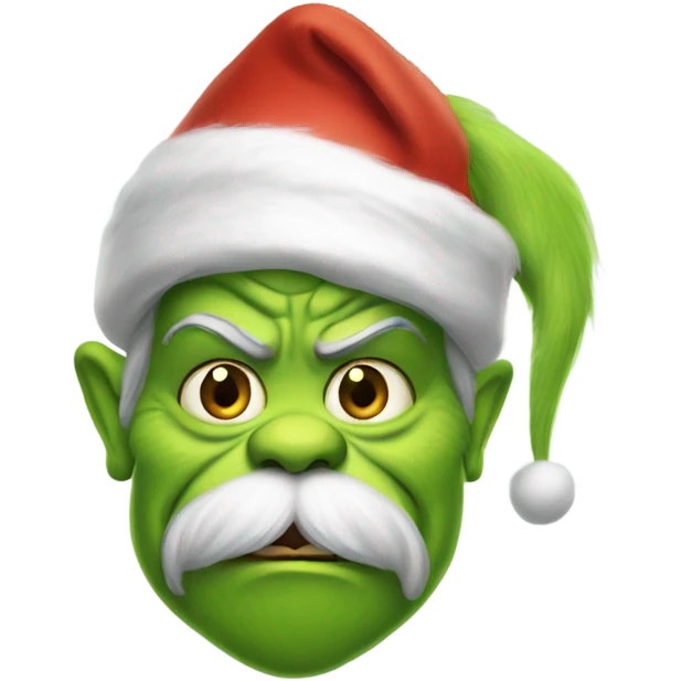 Grinch and Santa emoji