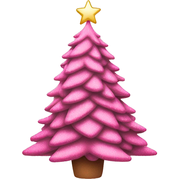 Pink Christmas tree emoji