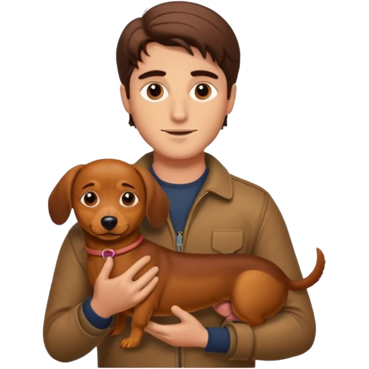 Jacob Elordi holding a wiener dog emoji
