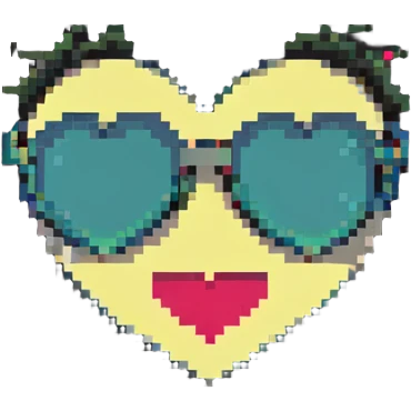 face with heart sunglasses emoji