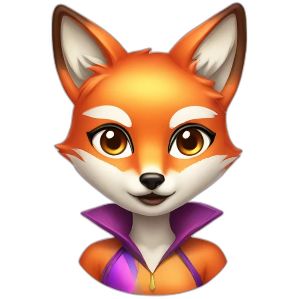 prismatic fox girl emoji
