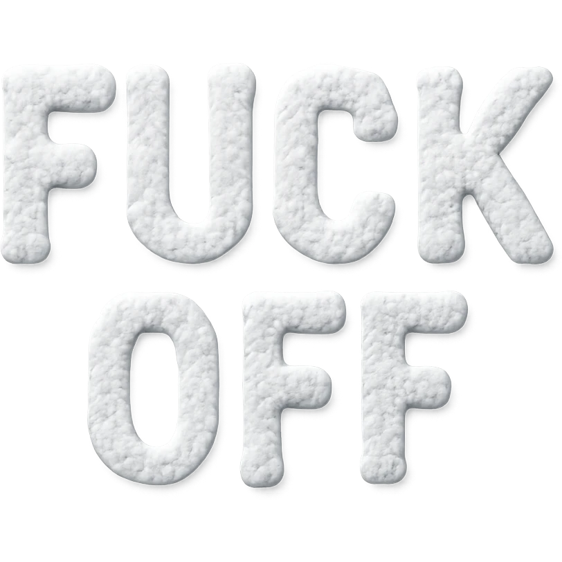 snow Fuck off text , remove background emoji