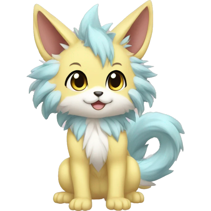 Anthro-Pastel-Fur-Sona-Chibi-Shiny-Fakémon full body emoji