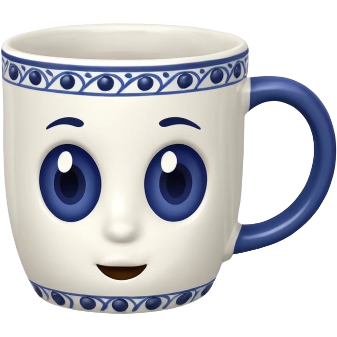 Coffee MUG WITH BLUEBERRY ON THE MUG emoji