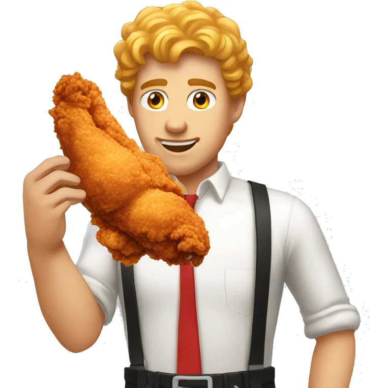 Random guy named thomas eating fried chicken emoji