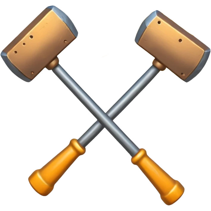 croisement de 2 marteaux différent (en mode duel, qui des deux va gagner) emoji