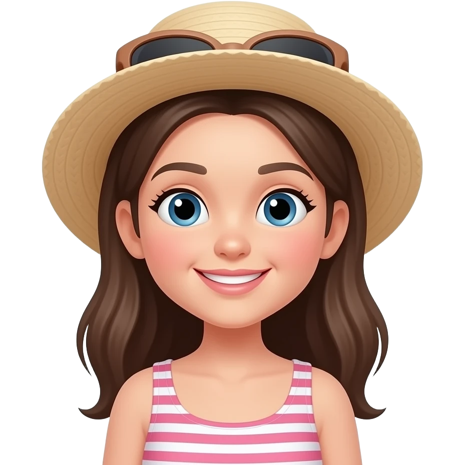 birthday girl in vacation emoji