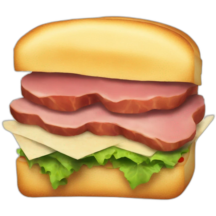 A sandwich where the meat is music emoji