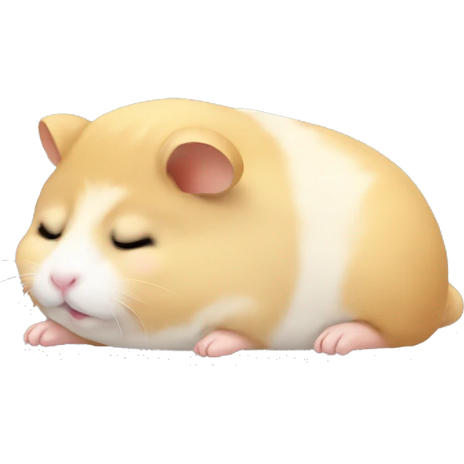 chubby hamster taking a nap emoji