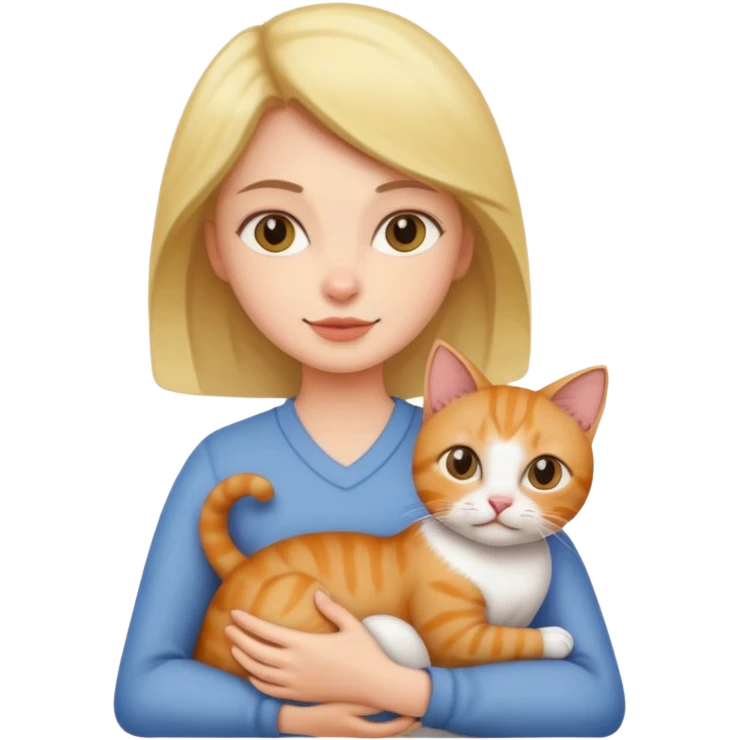 Cat with woman emoji