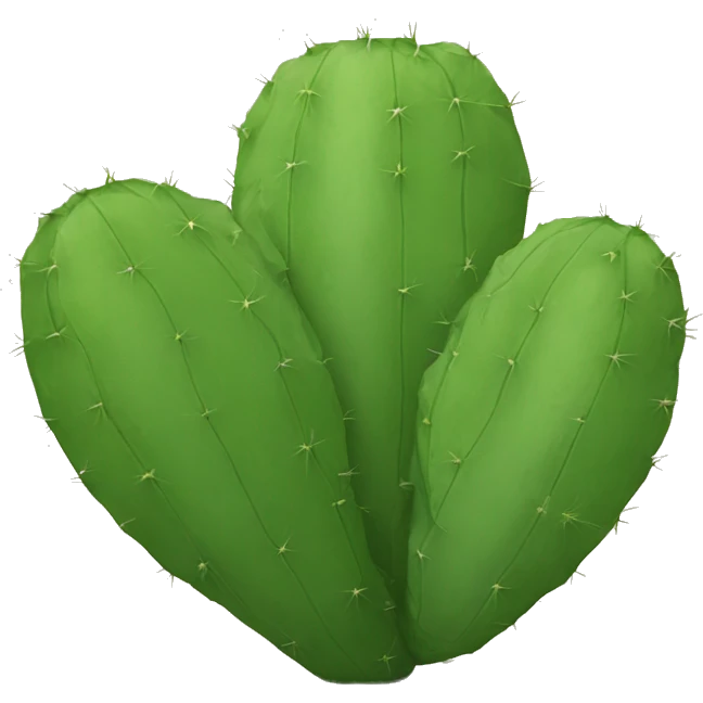 single flat Nopal without pot emoji