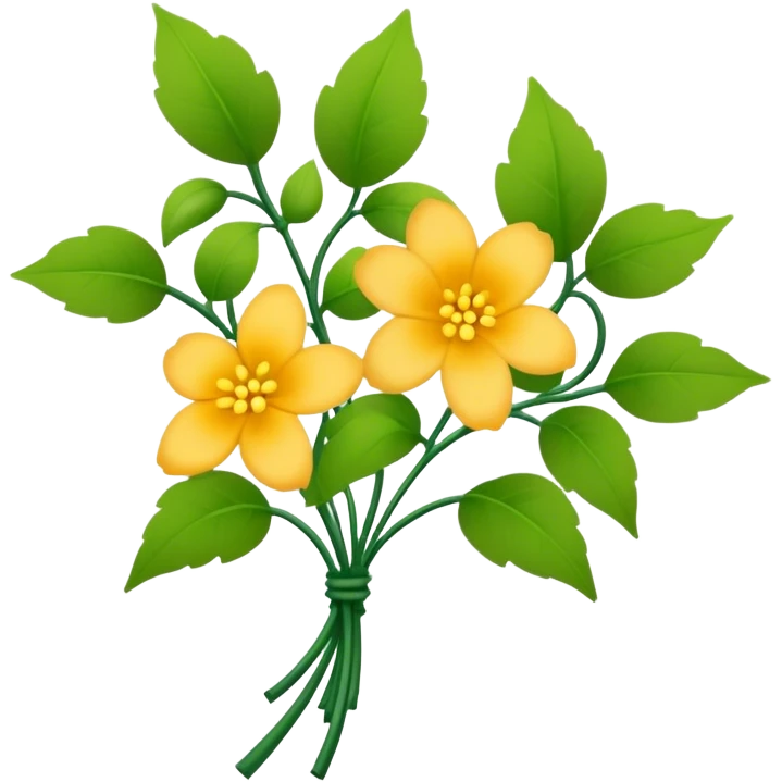 big bouquet Sandpaper Vine, stem, leaf emoji