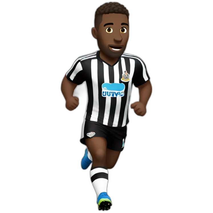 newcastle player running white skin emoji