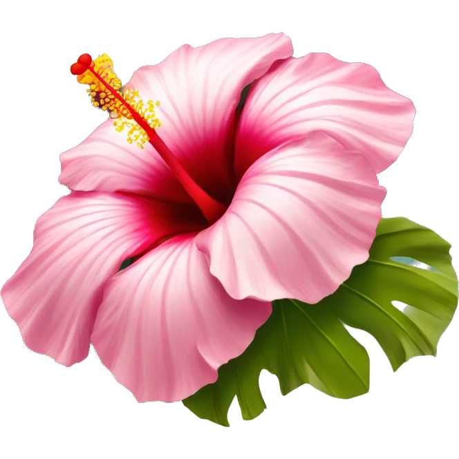 Hibiscus flower at the beach  emoji
