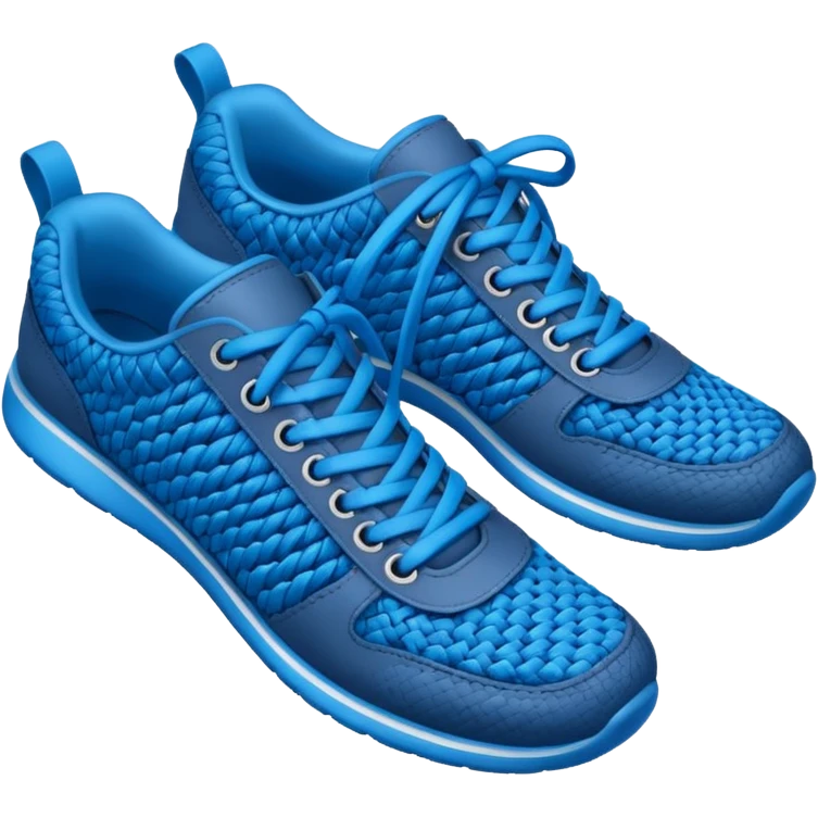 make an emoji of blue shoe laces emoji