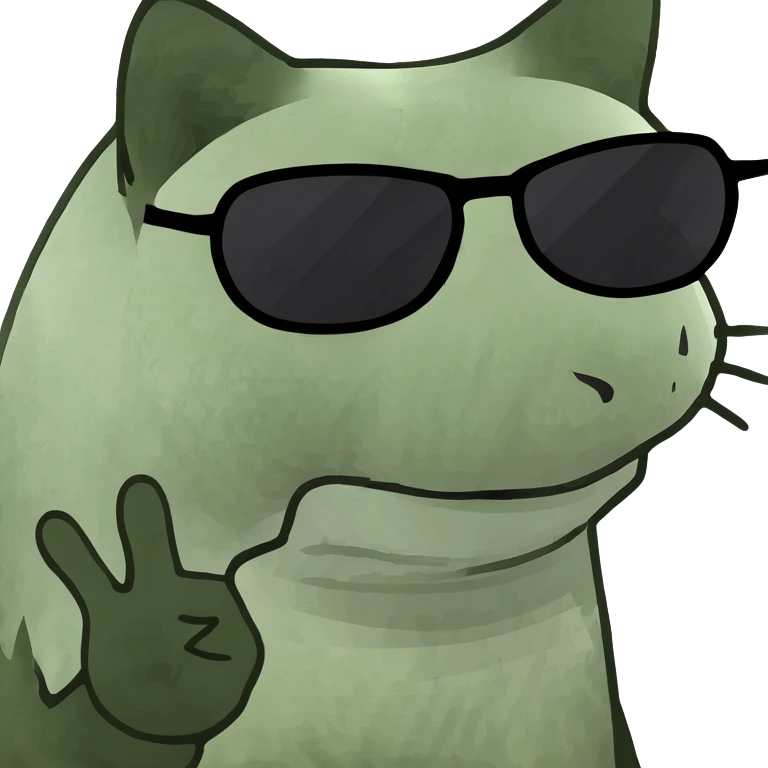 Cat with sunglasses emoji