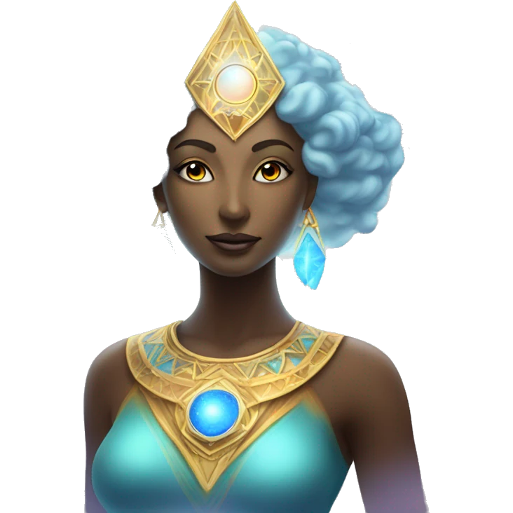 Pleiadian radiant glowing diva woman female third eye emoji