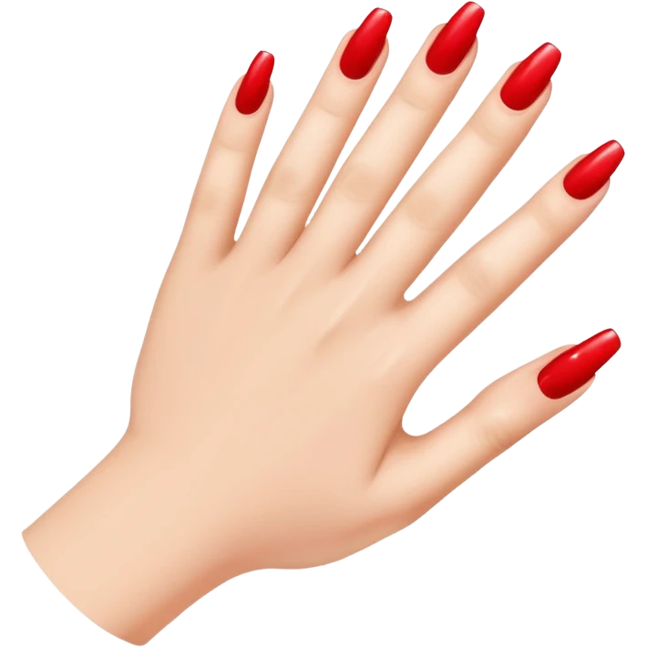 Kırmızı oje süren  emoji