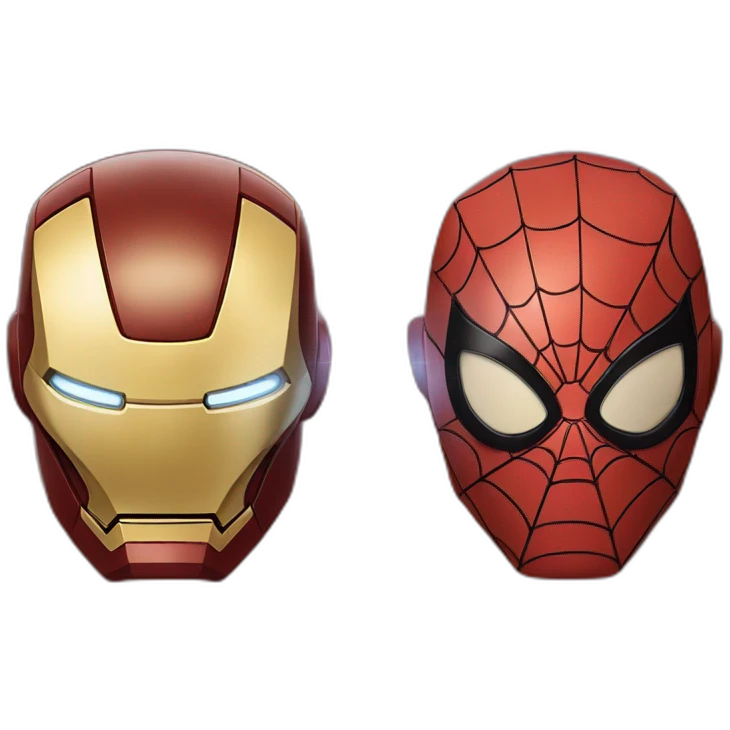 Iron man and et spider man emoji