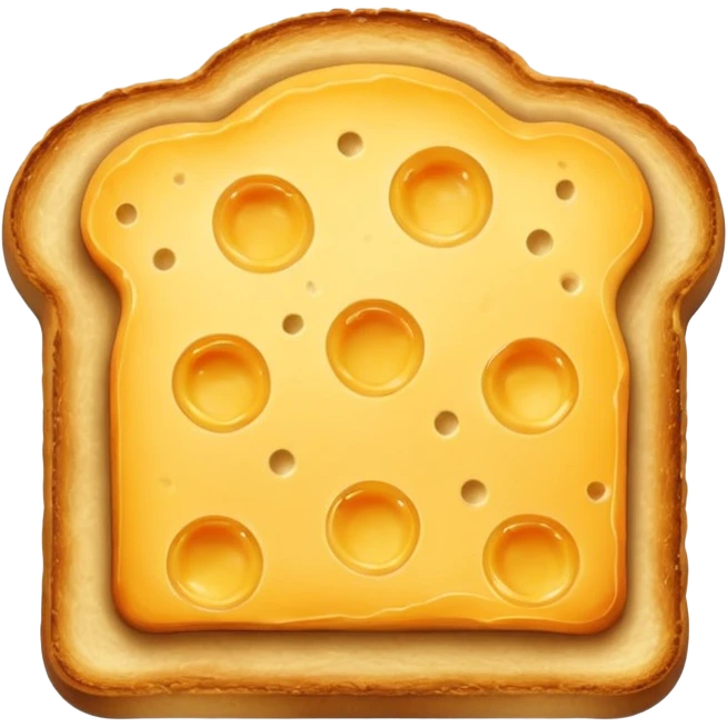 🍞🧀🍞 Closed cheese toast without a face emoji