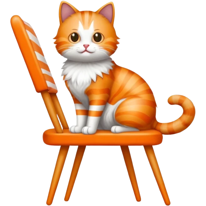 A cat standing up on a chair emoji