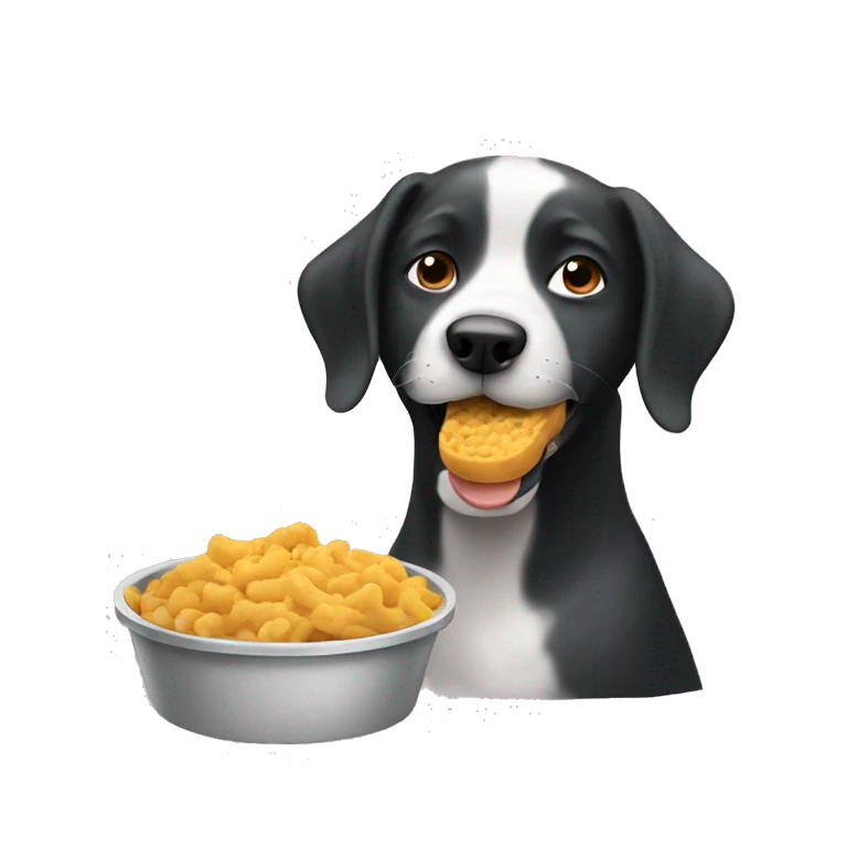 Dog eating food emoji