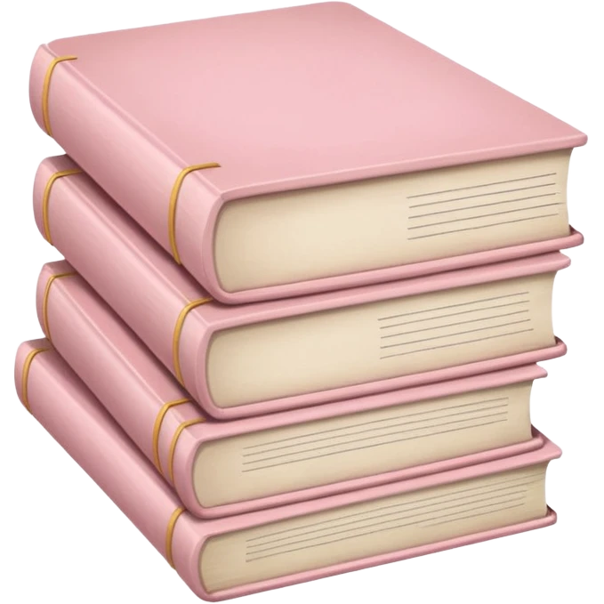 stack of pale pink Language learning books emoji