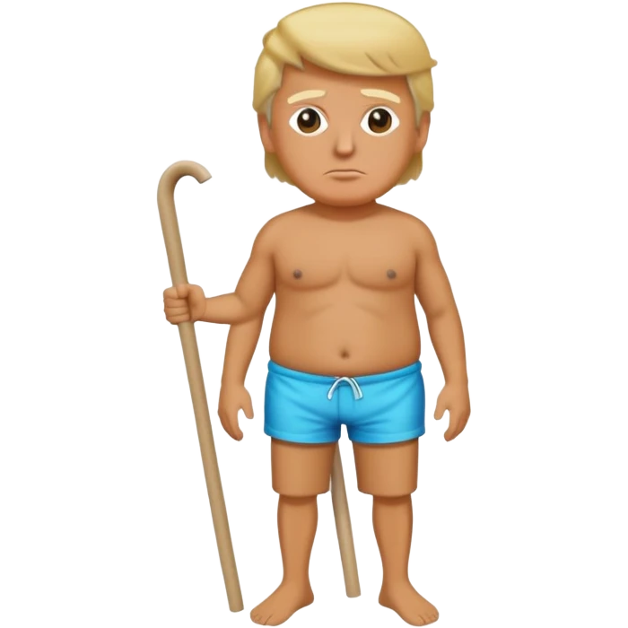 full body Trump standing in beach outfit emoji