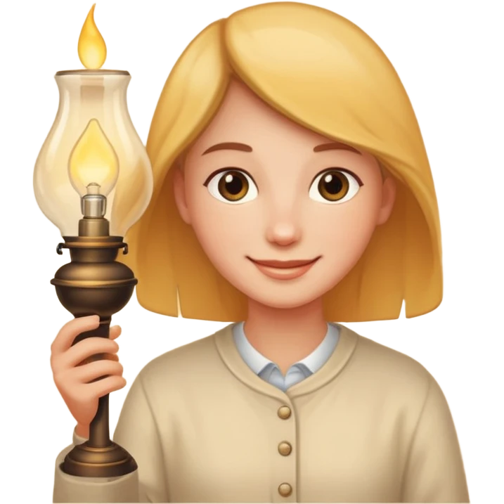 holding lamp emoji