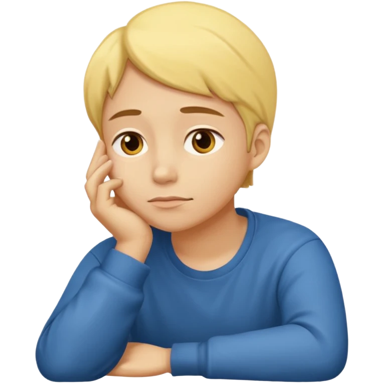 YellowResting chin on hand emoji