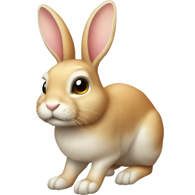 summer rabbit with legs emoji
