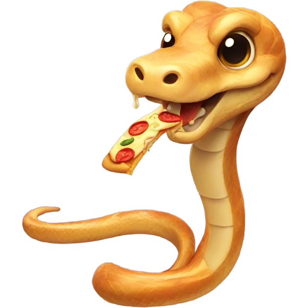 Snake eating pizza emoji