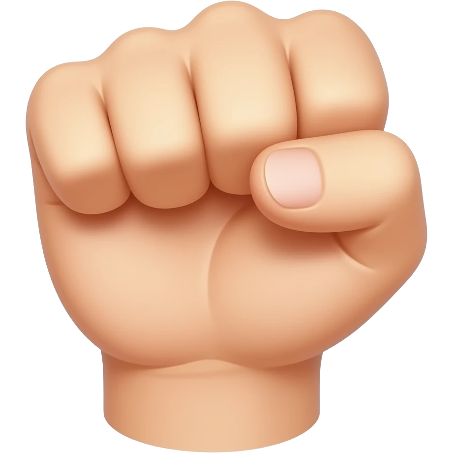 fist closed side view emoji