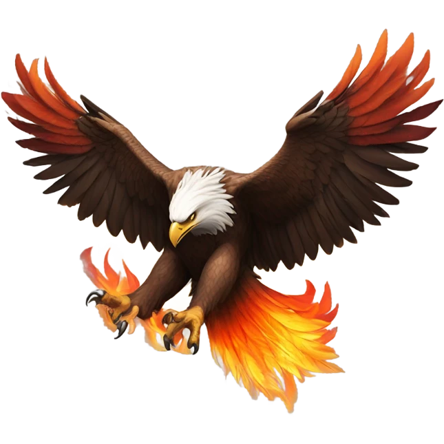 Burning eagle emoji