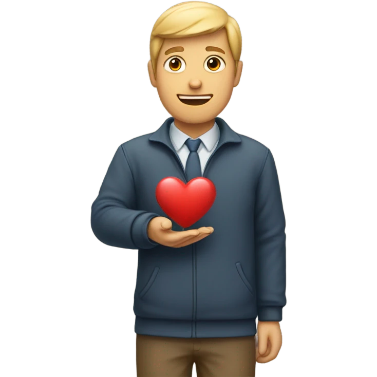 Man giving heart emoji