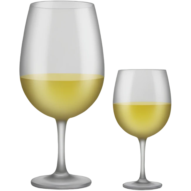 Wine glass with white wine emoji