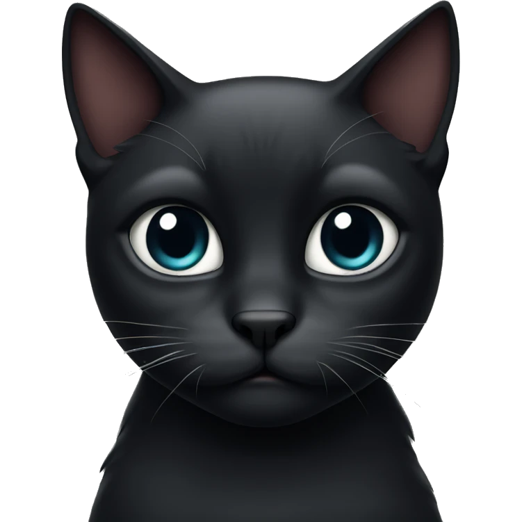 Black cat with bad attitude  emoji