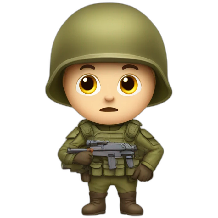 hedgehog as soldier emoji
